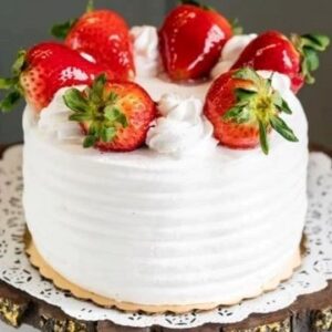 Strawberry shortcake with vanilla custard dulce de leche whipped cream and fresh fruit Sugar Dreams Bakery East Patchogue