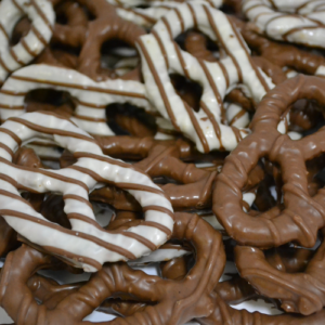 Chocolate covered pretzels from Sugar Dreams Bakery in East Patchogue NY